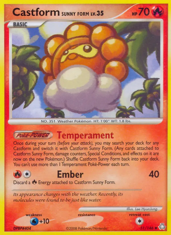 Castform Sunny Form — Legends Awakened #51 (Pokémon TCG card)