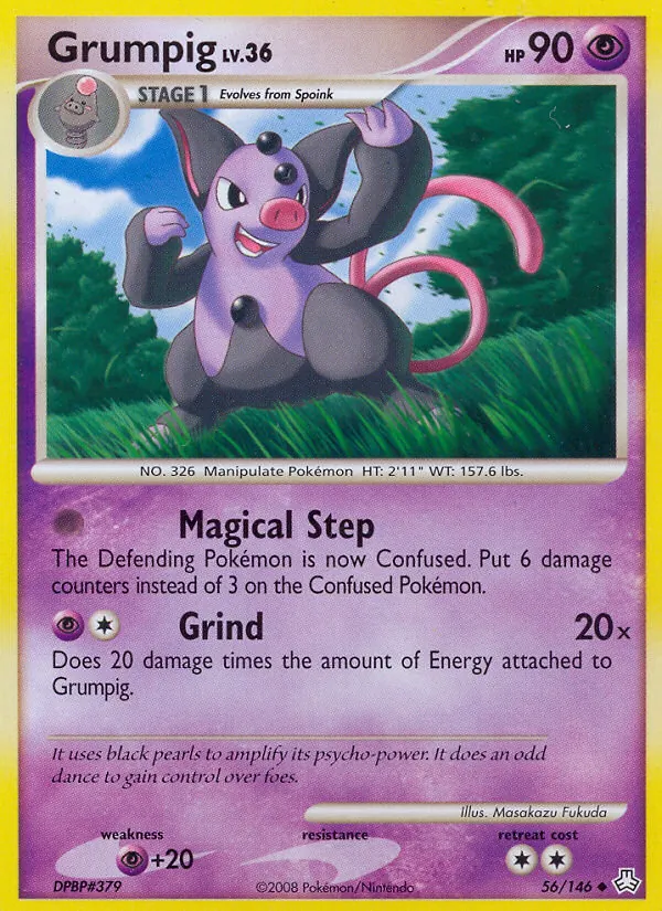 Grumpig — Legends Awakened #56 (Pokémon TCG card)
