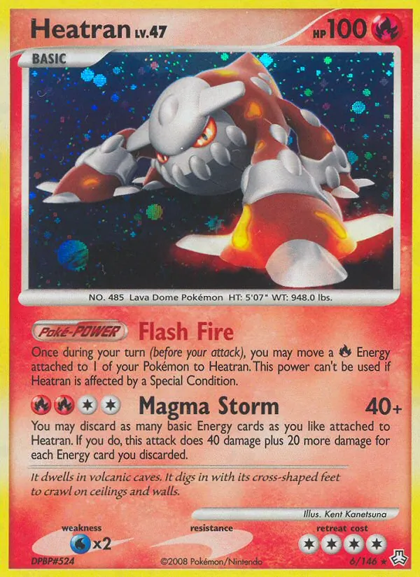 Heatran — Legends Awakened #6 (Pokémon TCG card)