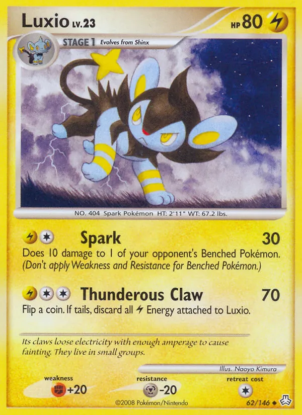 Luxio — Legends Awakened #62 (Pokémon TCG card)