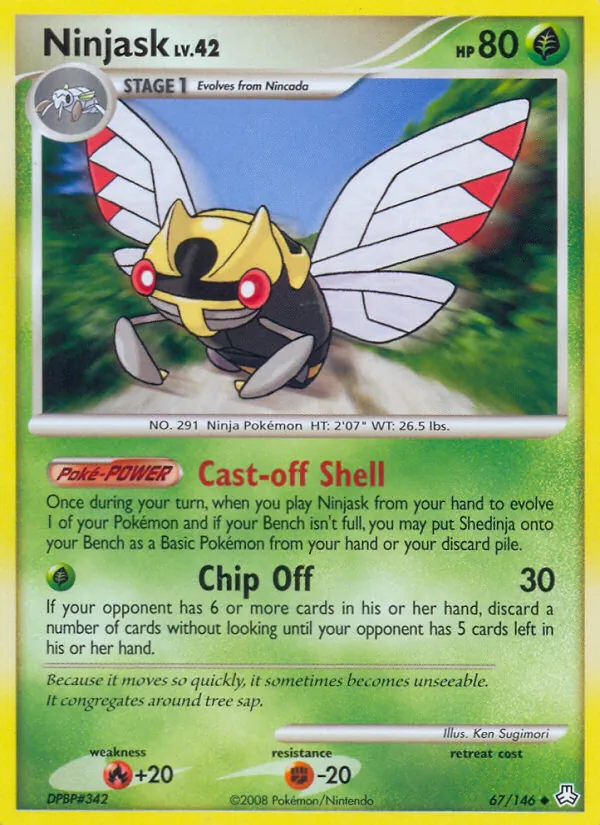 Ninjask — Legends Awakened #67 (Pokémon TCG card)