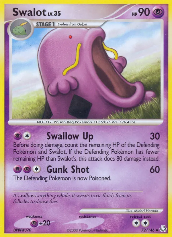 Swalot — Legends Awakened #72 (Pokémon TCG card)