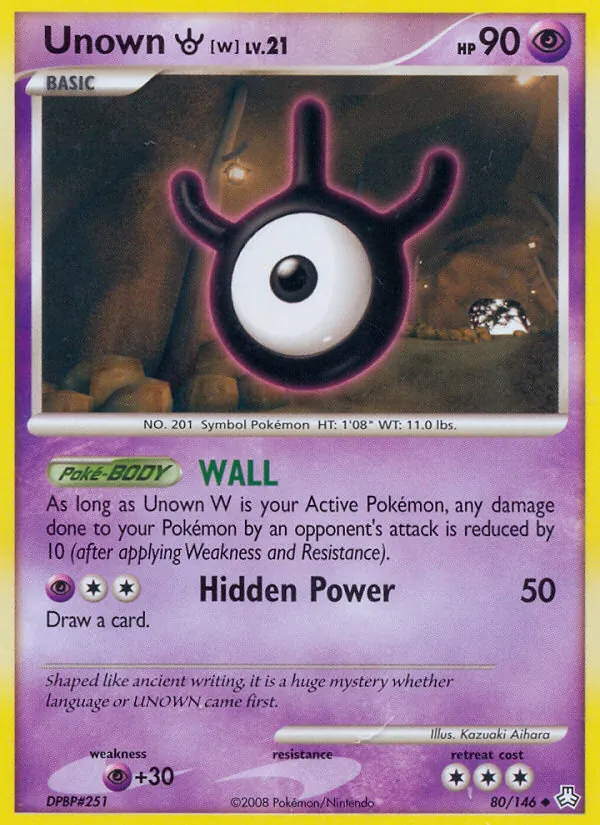 Unown W — Legends Awakened #80 (Pokémon TCG card)