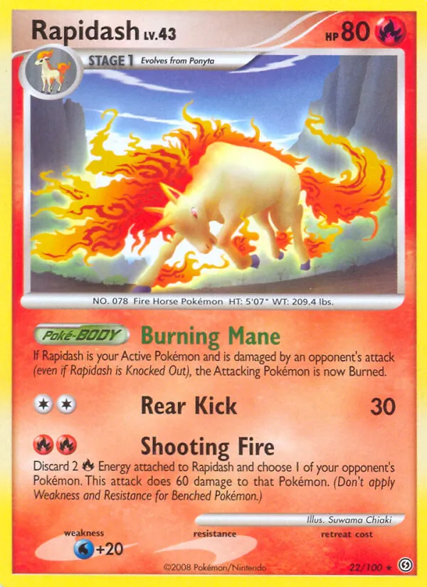 Rapidash — Stormfront #22 (Pokémon TCG card)