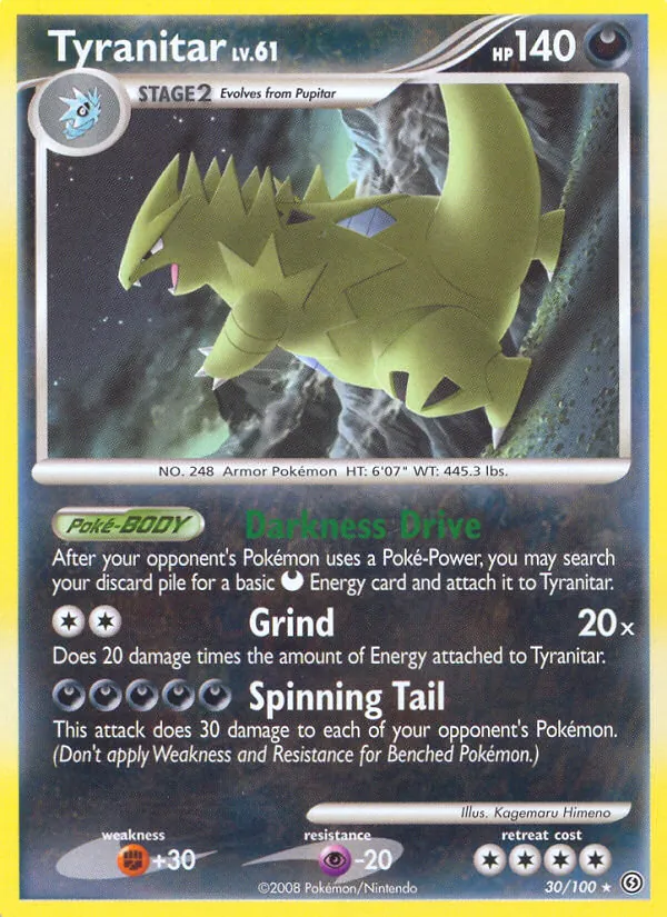 Tyranitar — Stormfront #30 (Pokémon TCG card)