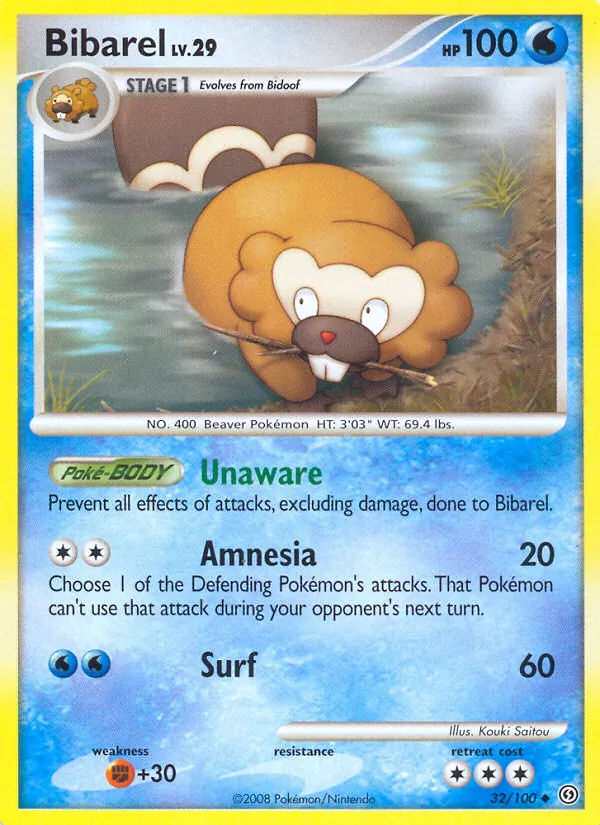 Bibarel — Stormfront #32 (Pokémon TCG card)
