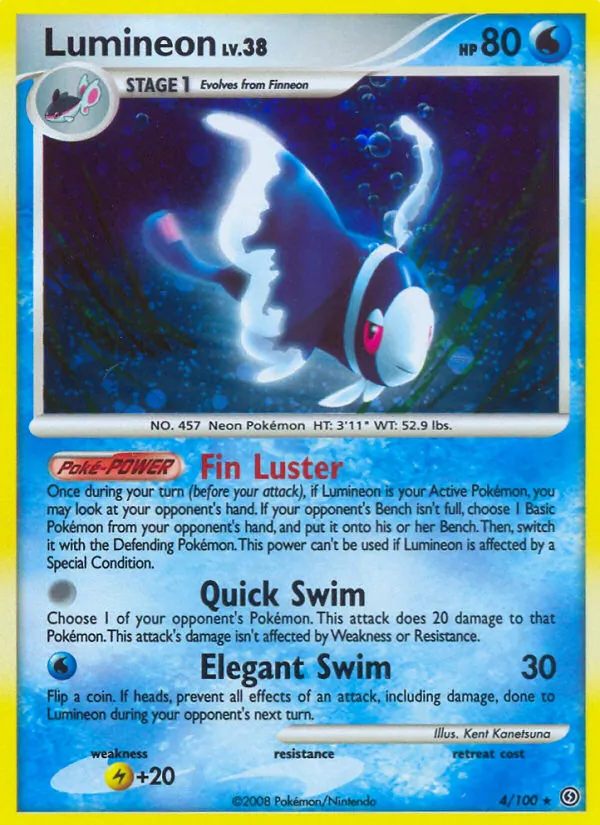 Lumineon — Stormfront #4 (Pokémon TCG card)