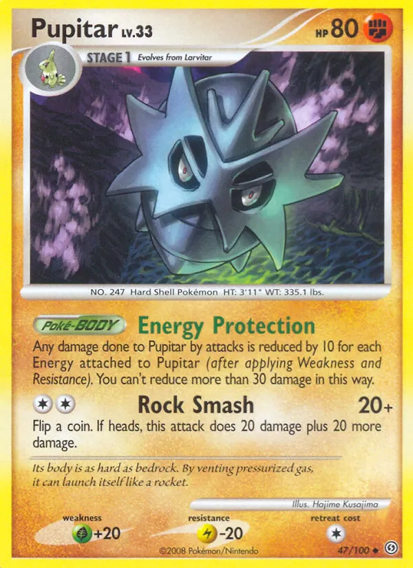 Pupitar — Stormfront #47 (Pokémon TCG card)