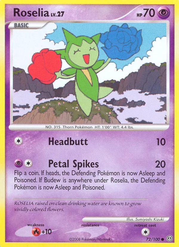 Roselia — Stormfront #72 (Pokémon TCG card)