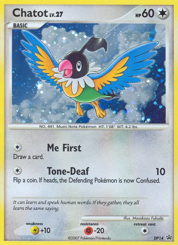 Chatot — DP Black Star Promos #DP14 (Pokémon TCG card)