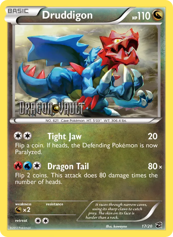 Druddigon — Dragon Vault #17 (Pokémon TCG card)