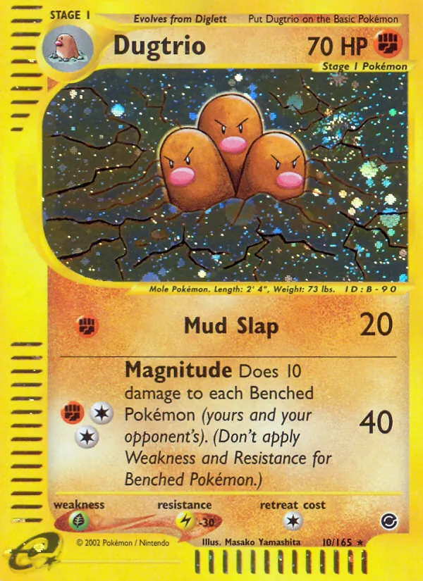 Dugtrio — Expedition Base Set #10 (Pokémon TCG card)