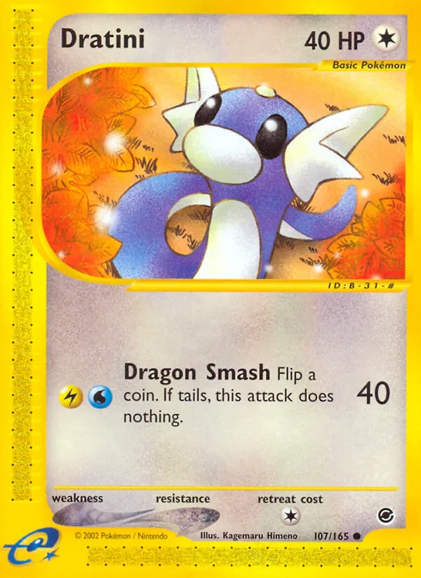 Dratini — Expedition Base Set #107 (Pokémon TCG card)