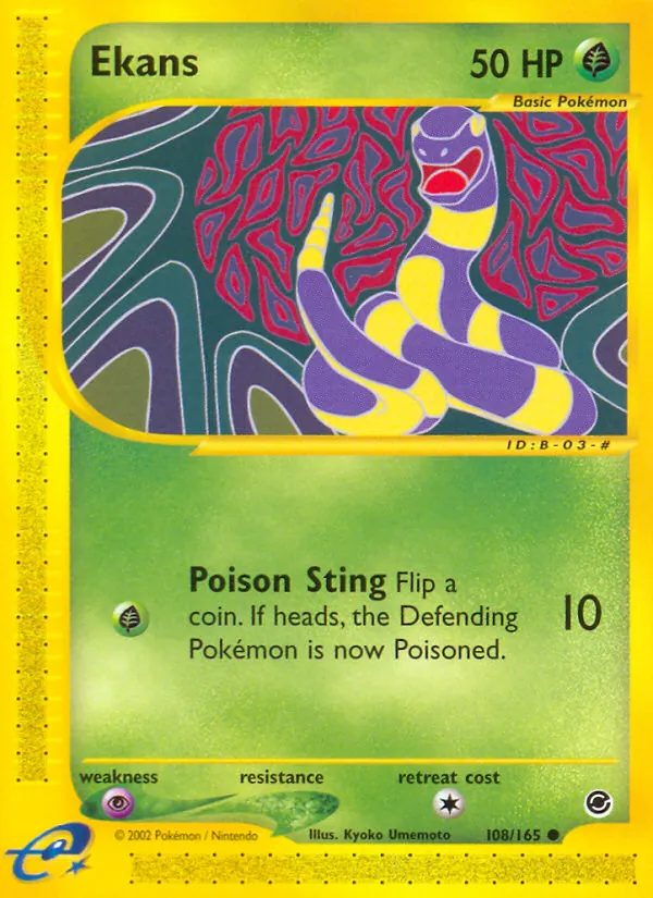 Ekans — Expedition Base Set #108 (Pokémon TCG card)