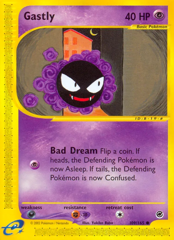 Gastly — Expedition Base Set #109 (Pokémon TCG card)