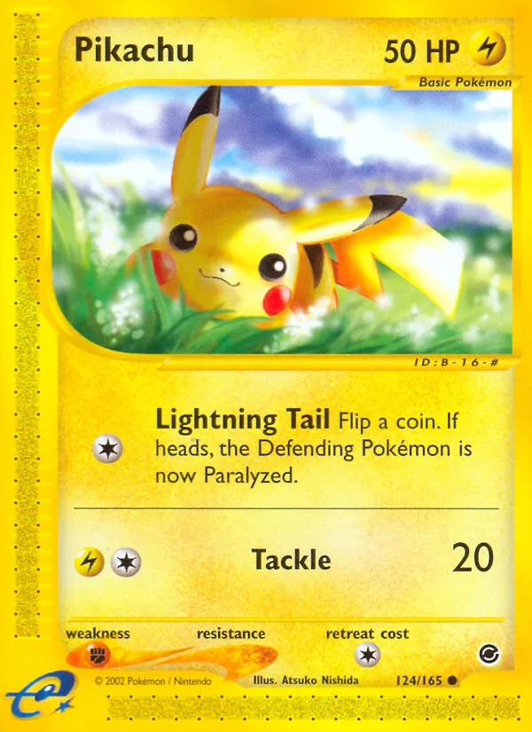 Pikachu — Expedition Base Set #124 (Pokémon TCG card)