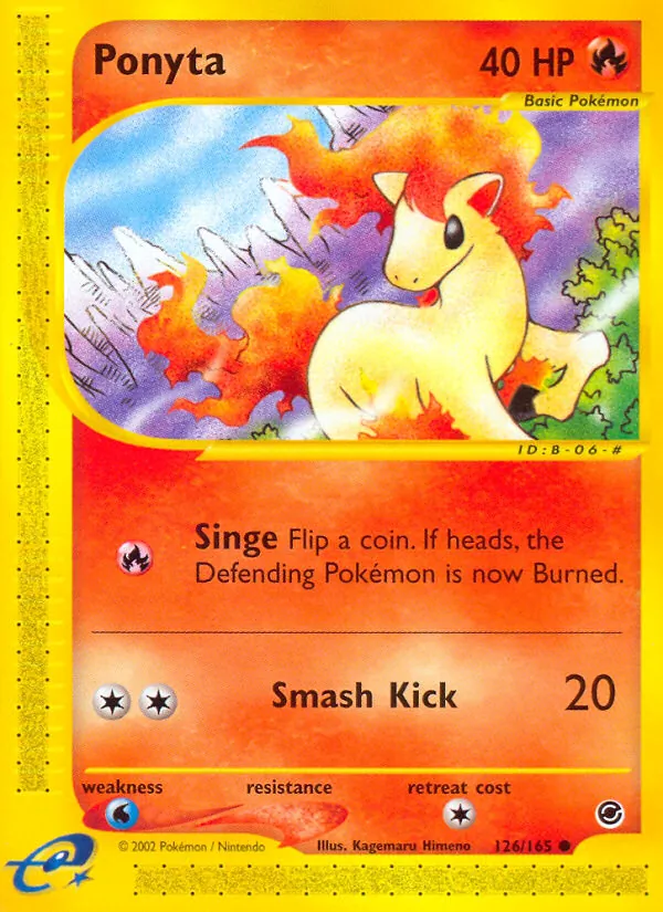 Ponyta — Expedition Base Set #126 (Pokémon TCG card)