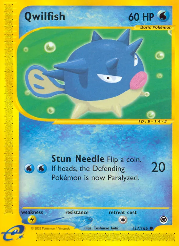 Qwilfish — Expedition Base Set #127 (Pokémon TCG card)