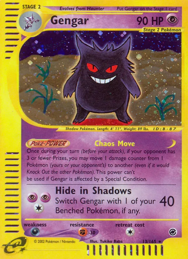 Gengar — Expedition Base Set #13 (Pokémon TCG card)