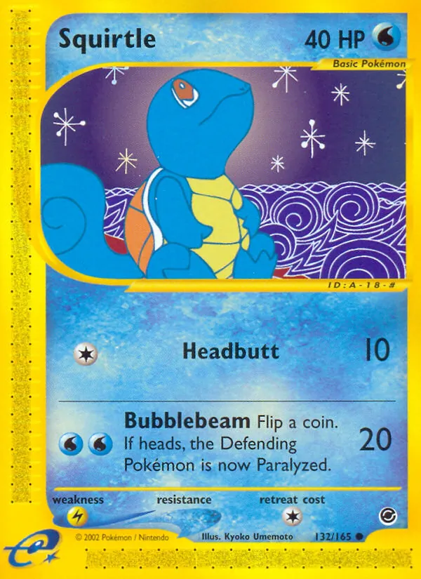Squirtle — Expedition Base Set #132 (Pokémon TCG card)