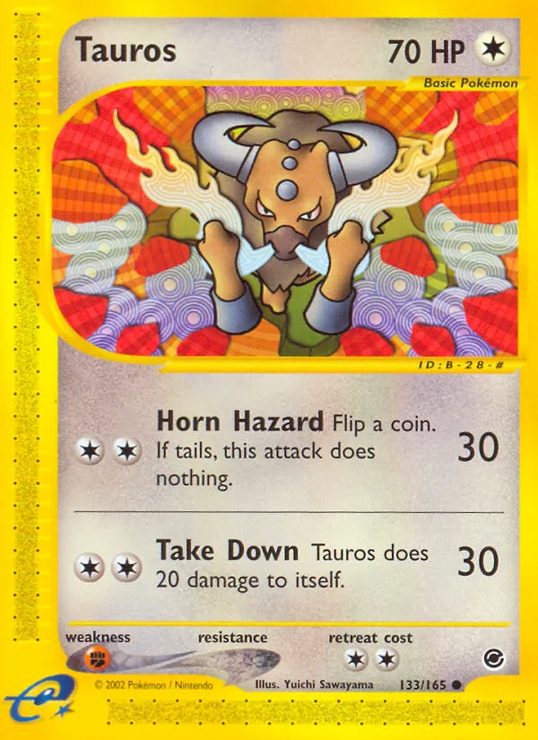 Tauros — Expedition Base Set #133 (Pokémon TCG card)