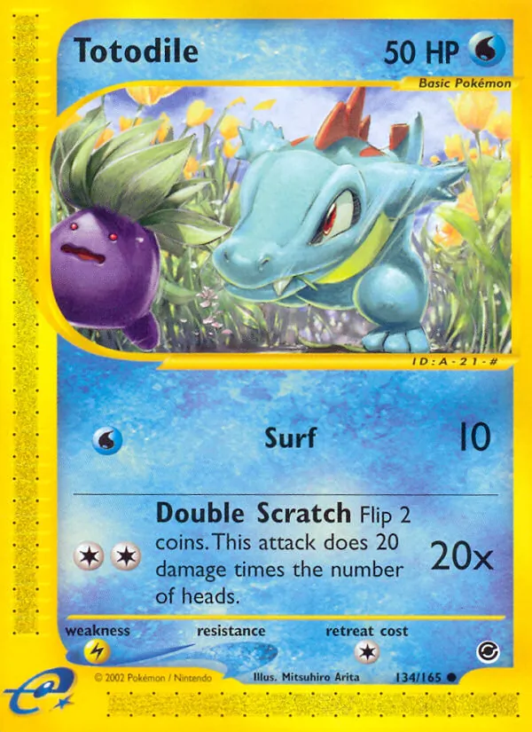 Totodile — Expedition Base Set #134 (Pokémon TCG card)