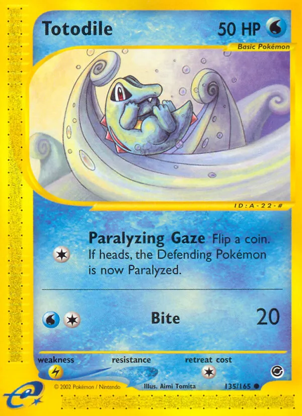 Totodile — Expedition Base Set #135 (Pokémon TCG card)