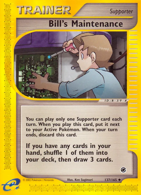 Bill's Maintenance — Expedition Base Set #137 (Pokémon TCG card)