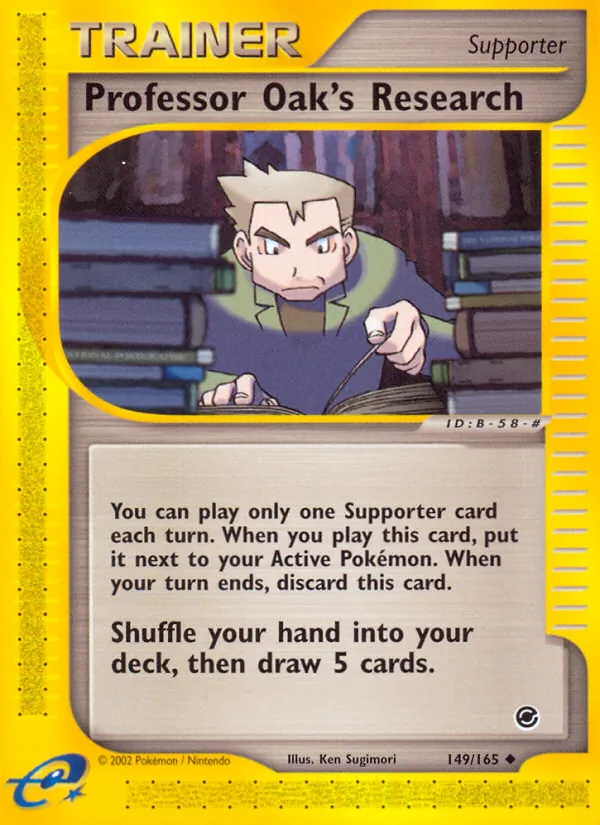 Professor Oak's Research — Expedition Base Set #149 (Pokémon TCG card)