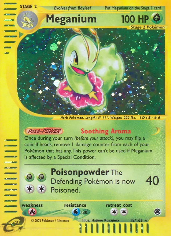 Meganium — Expedition Base Set #18 (Pokémon TCG card)