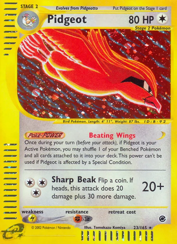 Pidgeot — Expedition Base Set #23 (Pokémon TCG card)