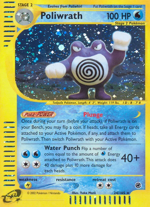 Poliwrath — Expedition Base Set #24 (Pokémon TCG card)