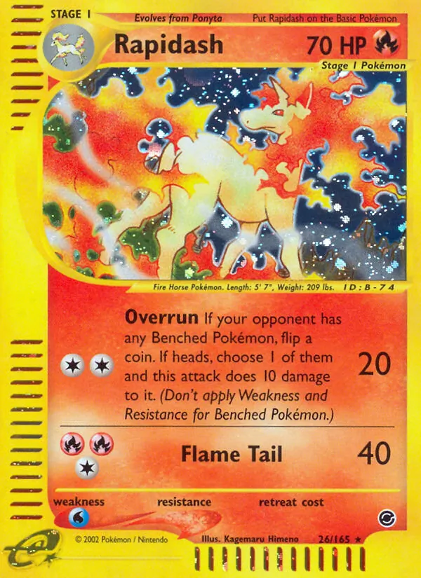 Rapidash — Expedition Base Set #26 (Pokémon TCG card)