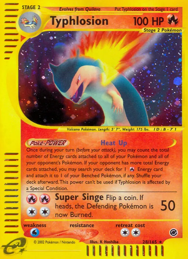 Typhlosion — Expedition Base Set #28 (Pokémon TCG card)