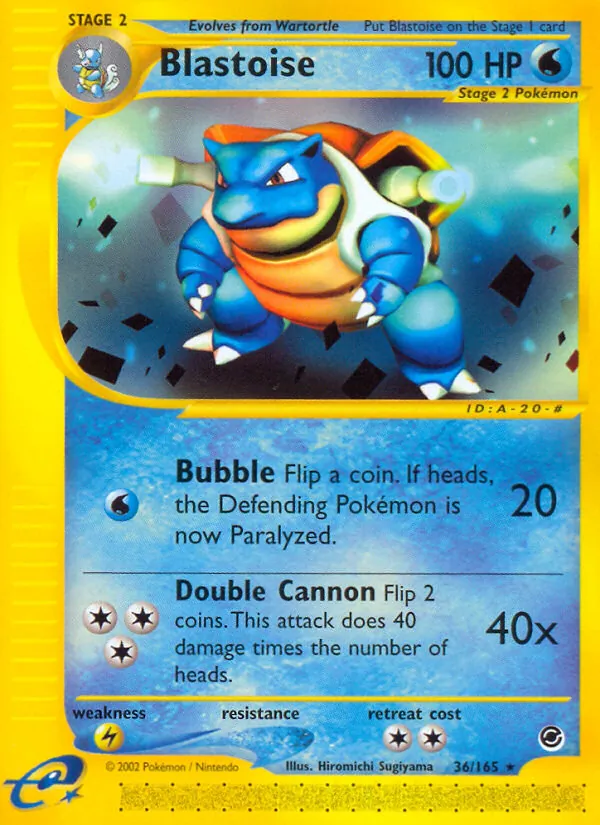 Blastoise — Expedition Base Set #36 (Pokémon TCG card)