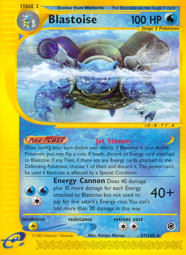 Blastoise — Expedition Base Set #37 (Pokémon TCG card)