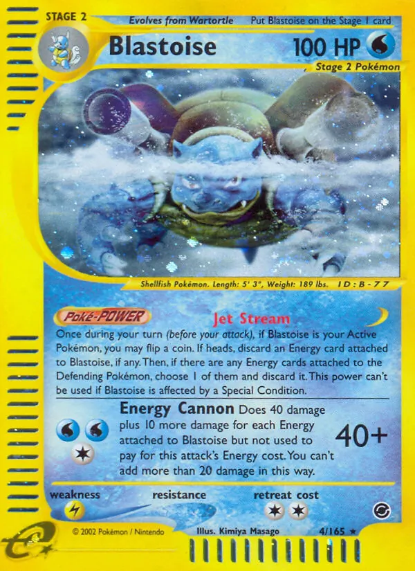 Blastoise — Expedition Base Set #4 (Pokémon TCG card)