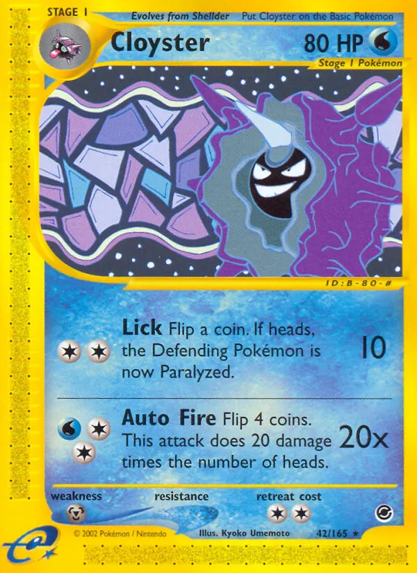 Cloyster — Expedition Base Set #42 (Pokémon TCG card)