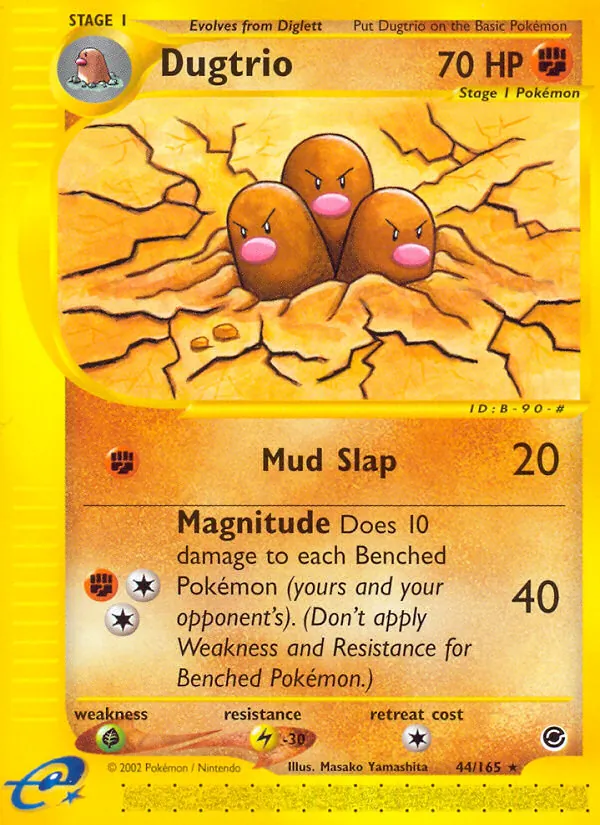 Dugtrio — Expedition Base Set #44 (Pokémon TCG card)