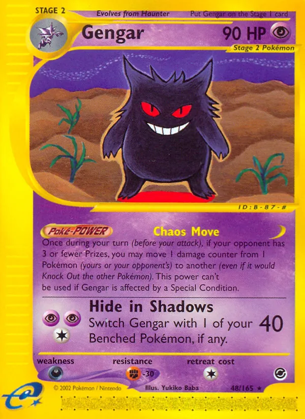 Gengar — Expedition Base Set #48 (Pokémon TCG card)