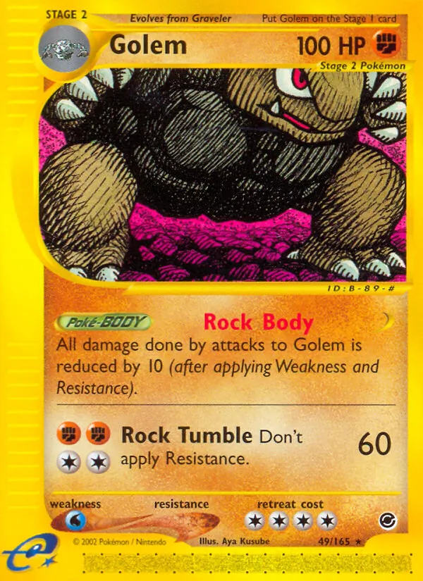 Golem — Expedition Base Set #49 (Pokémon TCG card)