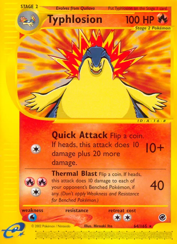 Typhlosion — Expedition Base Set #64 (Pokémon TCG card)
