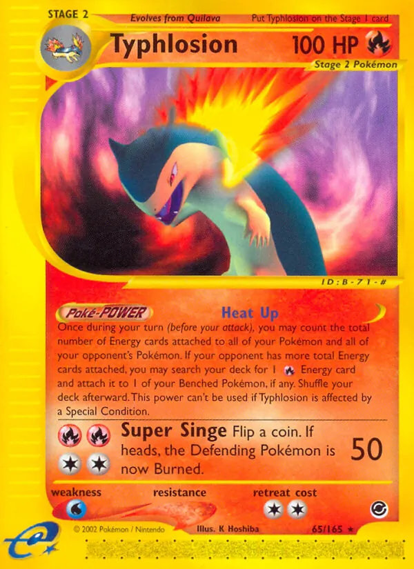 Typhlosion — Expedition Base Set #65 (Pokémon TCG card)