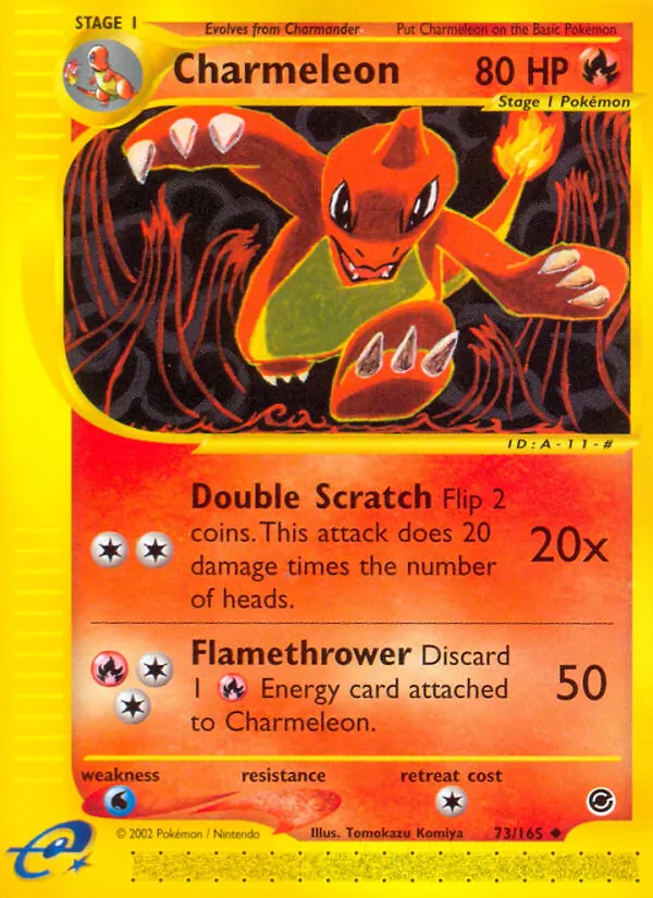 Charmeleon — Expedition Base Set #73 (Pokémon TCG card)