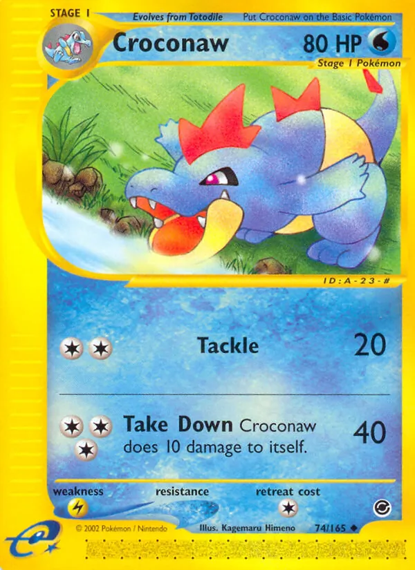 Croconaw — Expedition Base Set #74 (Pokémon TCG card)