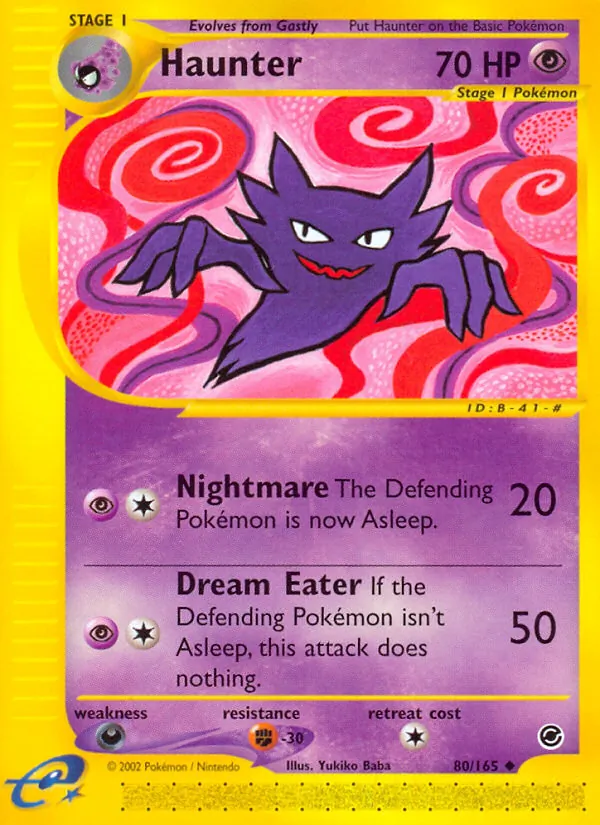 Haunter — Expedition Base Set #80 (Pokémon TCG card)