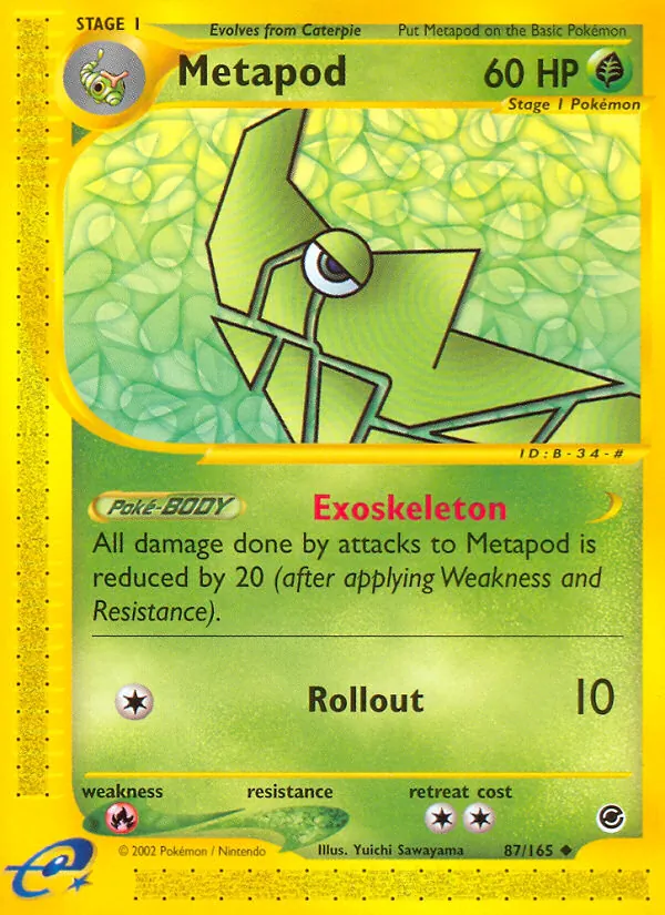 Metapod — Expedition Base Set #87 (Pokémon TCG card)