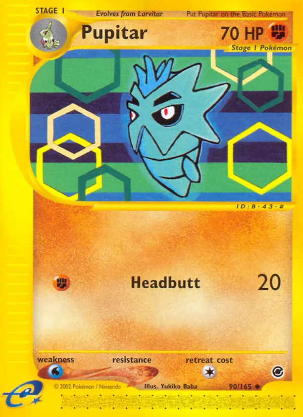 Pupitar — Expedition Base Set #90 (Pokémon TCG card)