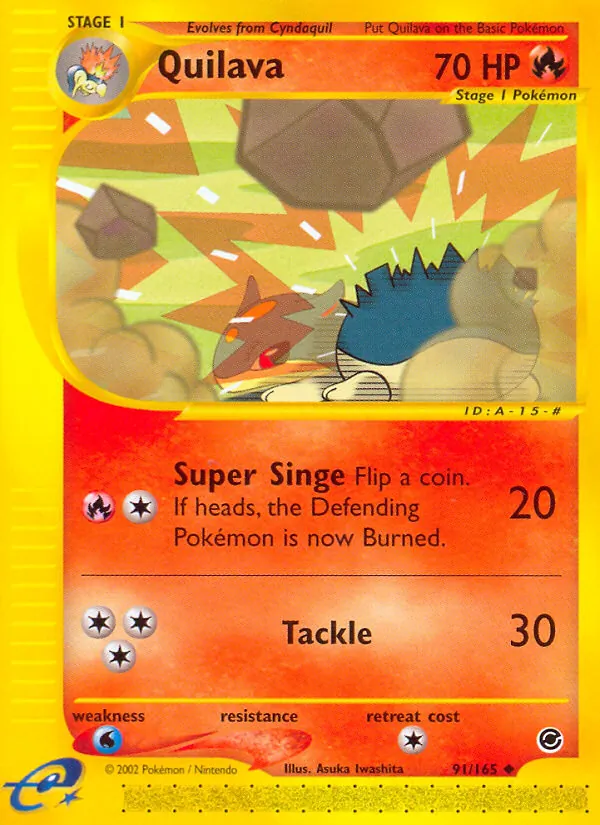 Quilava — Expedition Base Set #91 (Pokémon TCG card)