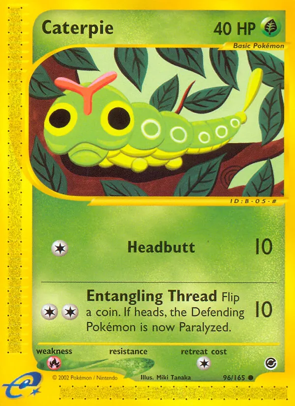 Caterpie — Expedition Base Set #96 (Pokémon TCG card)